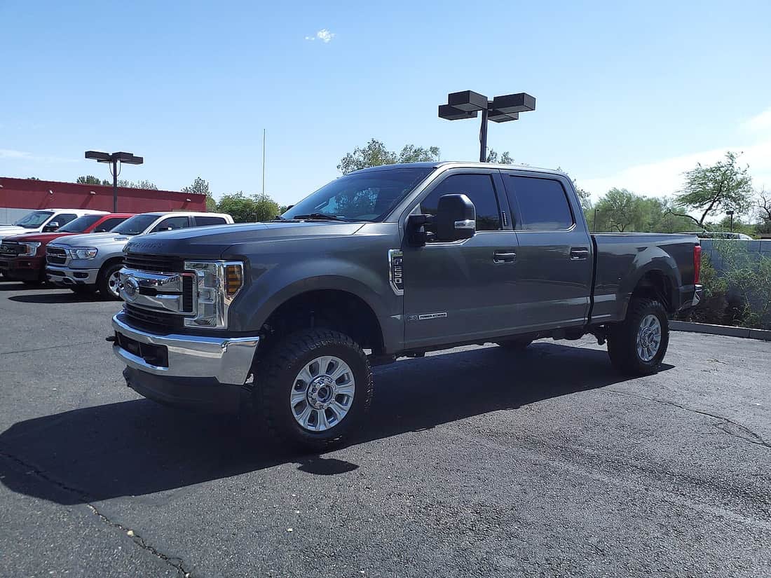A Ford F-250 Super Duty pickup truck