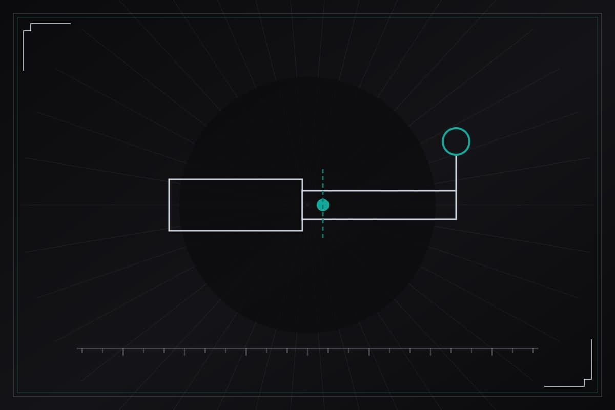 Schematic plate showing a ball mount seated in a receiver tube - original illustration