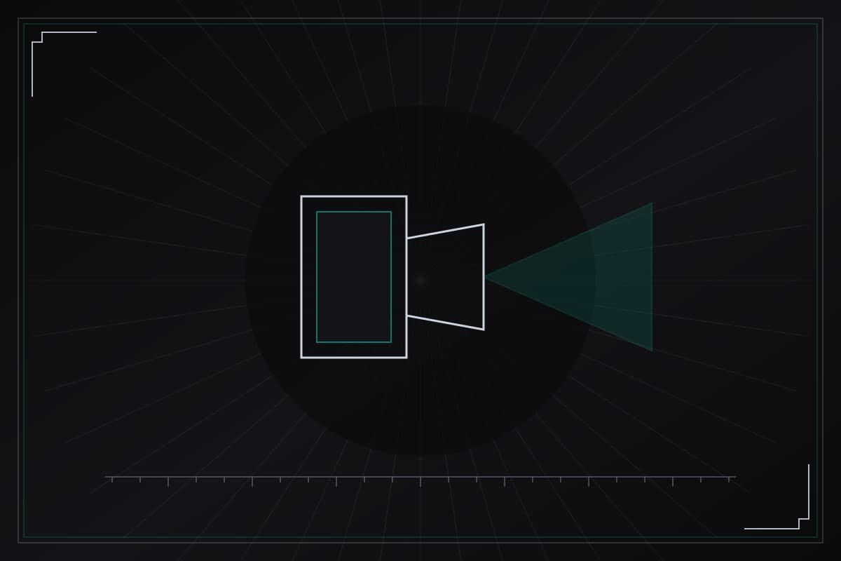 Schematic plate showing mirror sight lines past a trailer - original illustration