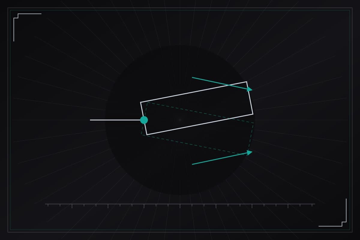 Schematic plate comparing yaw resistance geometry in two hitch designs - original illustration